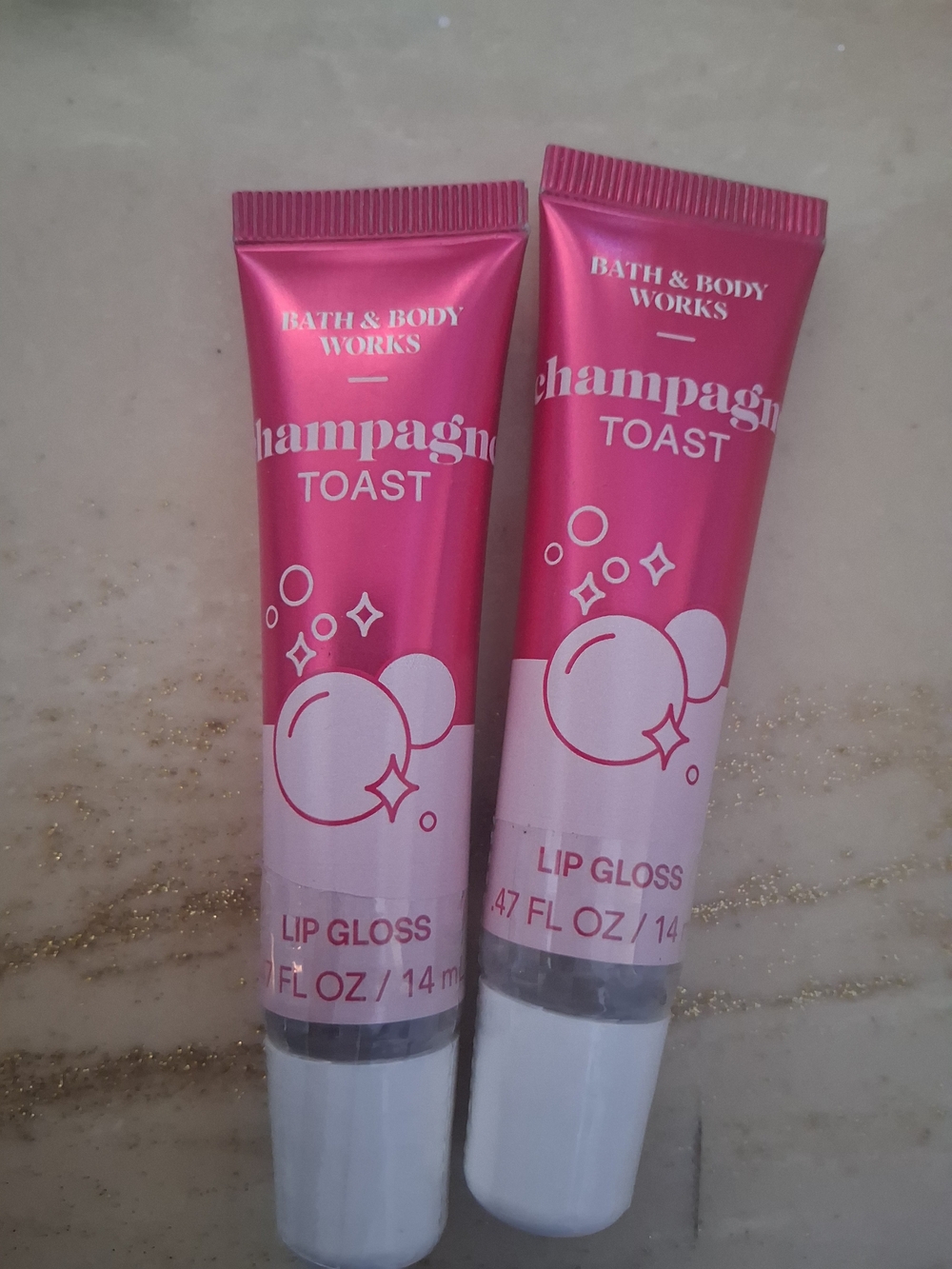 Bath & Body Works Champagne Toast Pink Lip Gloss Duo
